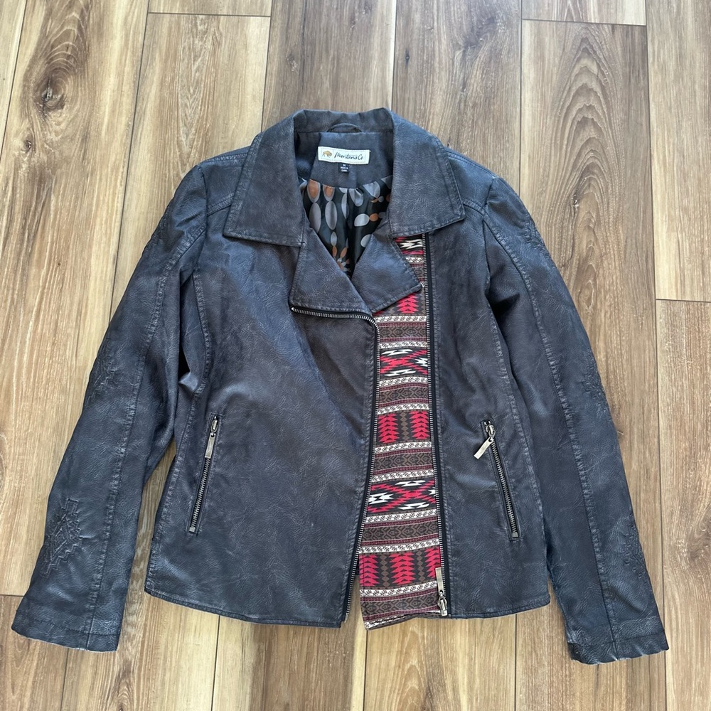 Montana Co women’s faux leather western Jacket size medium